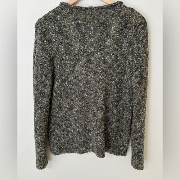 J. Jill M Green Speckled Beachy V-Neck Single Button Cardigan - Picture 2 of 4